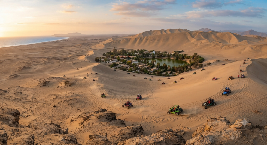 Laguna de Huacachina y Tubulares desde Paracas